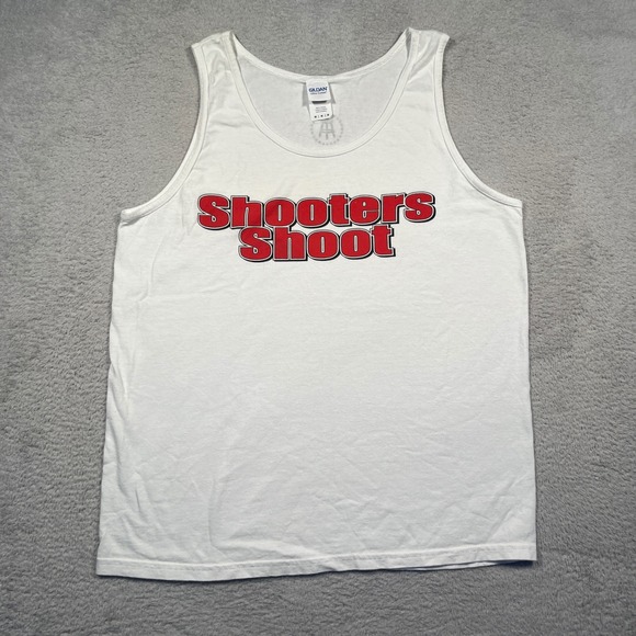 Gildan Shooters Shoot Barstool Sports Tank Top‎ Sleeveless White Medium - Picture 1 of 5